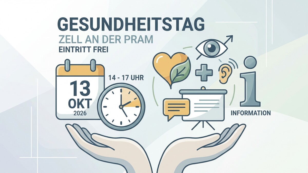 Gesundheitstag Zell an der Pram am 13. Okt 2026 mit Infos und Symbolen