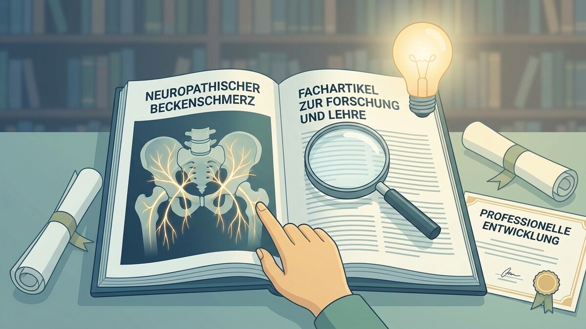 Neuropathischer Schmerz Becken: Buch mit Nervendarstellung, Lupe und Urkunden
