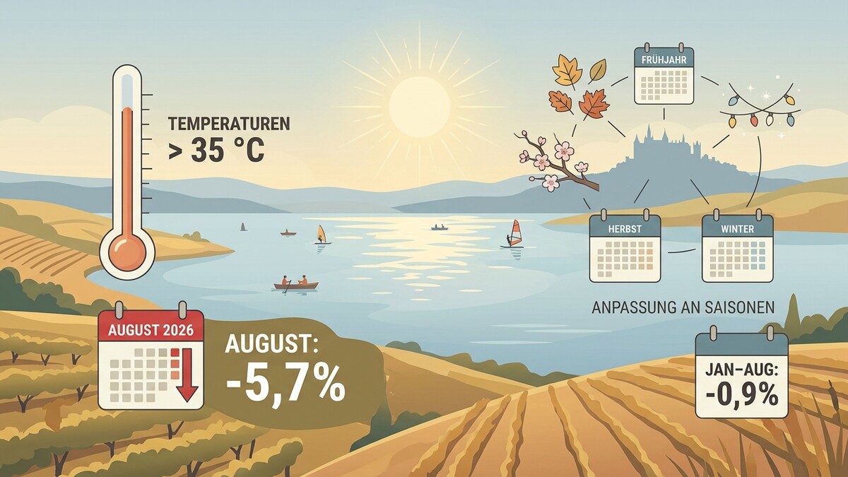 Temperaturen über 35°C und Anpassung an Jahreszeiten mit Kalendern