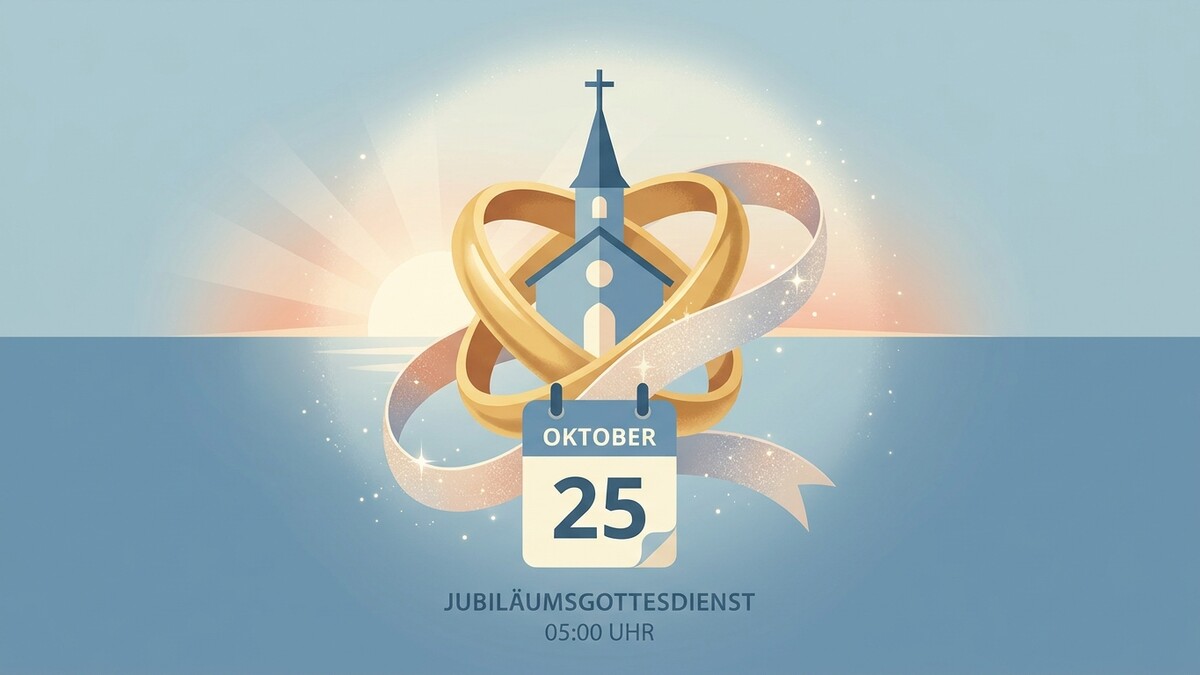 Jubiläumsgottesdienst 25. Oktober 05:00 Uhr mit Kirche und Ringen
