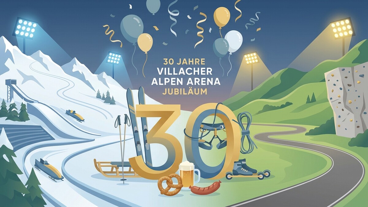 30 Jahre Villacher Alpen Arena Jubiläum mit Wintersport und Kletterwand