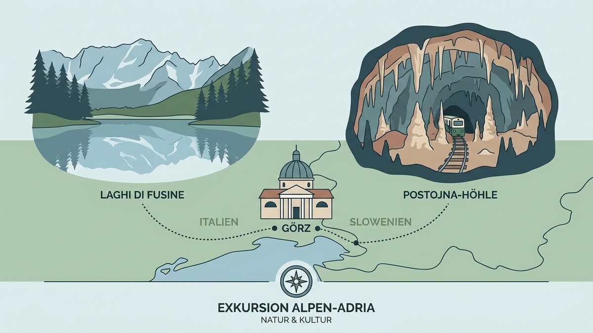 Exkursion Alpen-Adria: Laghi di Fusine, Görz, Postojna-Höhle