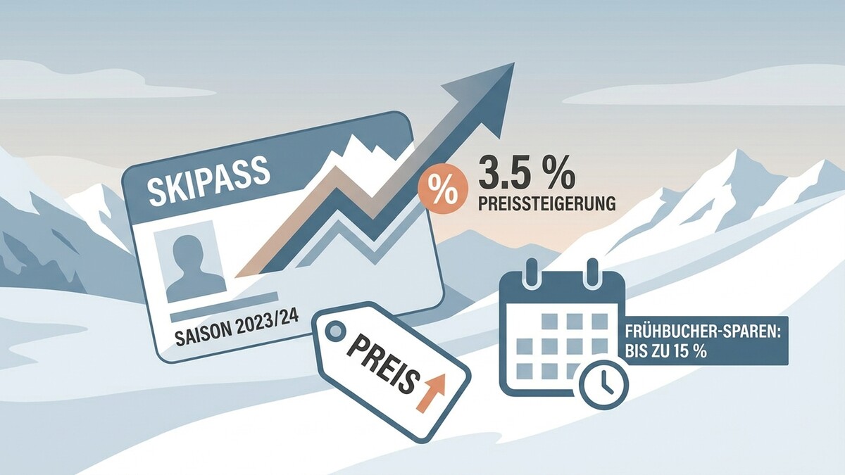 Skipass-Preissteigerung 3,5 % und Frühbucher-Sparen bis 15 % in den Alpen