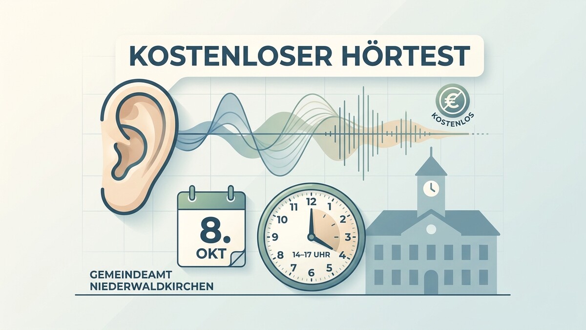 Kostenloser Hörtest in Niederwaldkirchen am 8. Okt. von 14–17 Uhr im Gemeindeamt