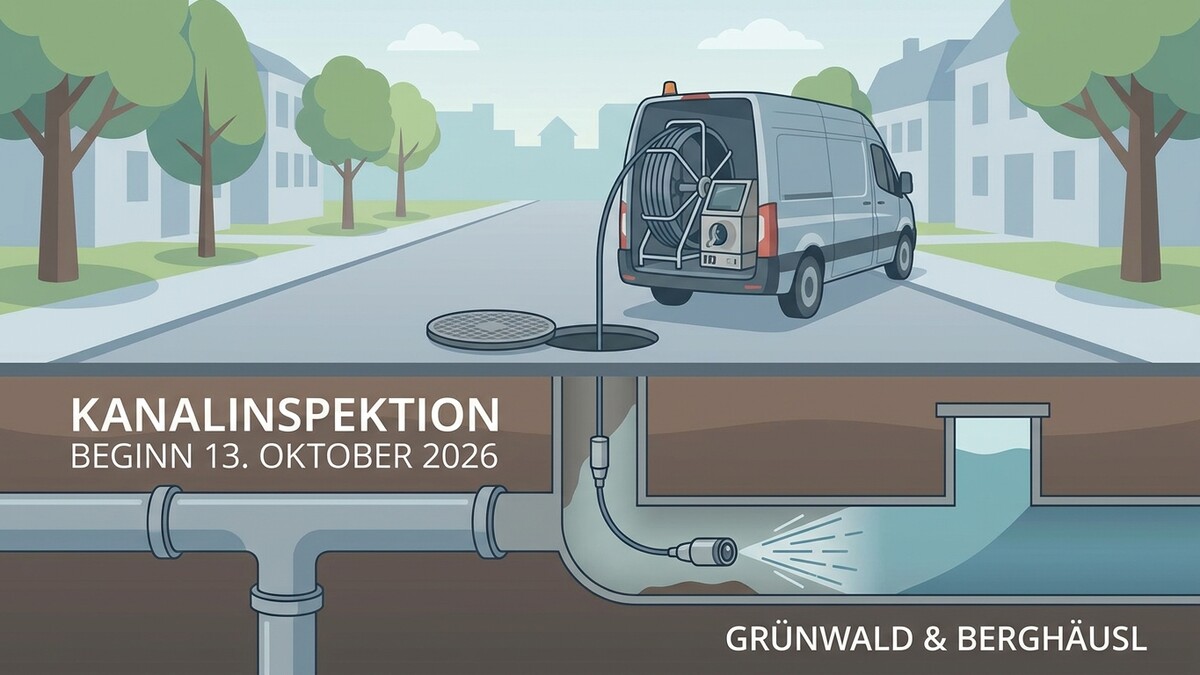 Kanalinspektion mit Spezialfahrzeug und Kamera in Grünwald & Berghäusl