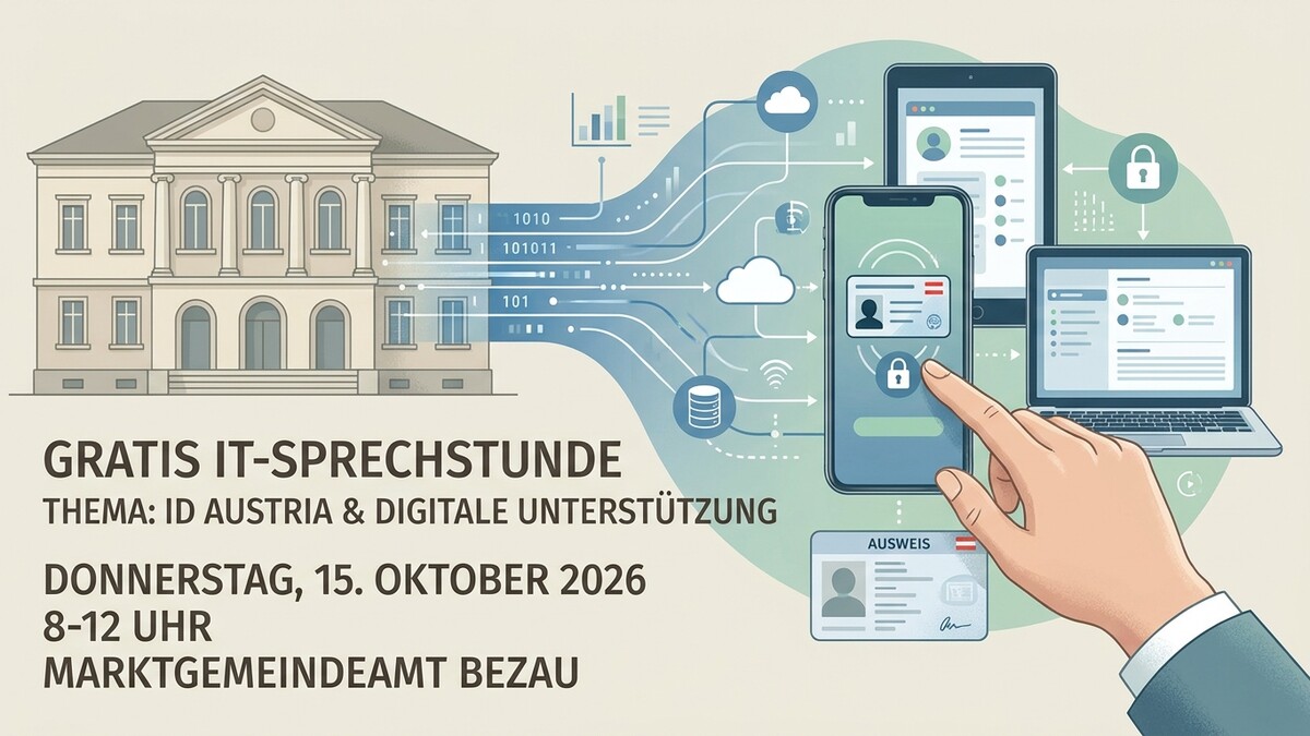 ID Austria & digitale Unterstützung: Gratis IT-Sprechstunde am Marktgemeindeamt Bezau