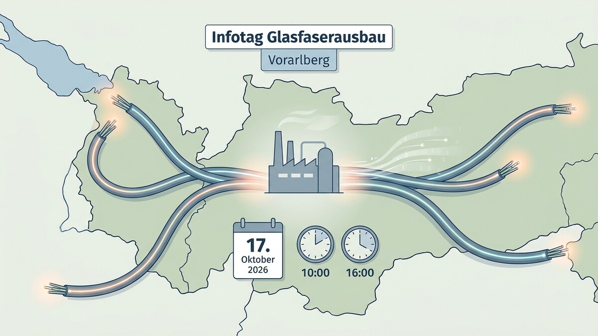 Glasfaserausbau Vorarlberg: Infotag am 17. Oktober 2026 von 10 bis 16 Uhr