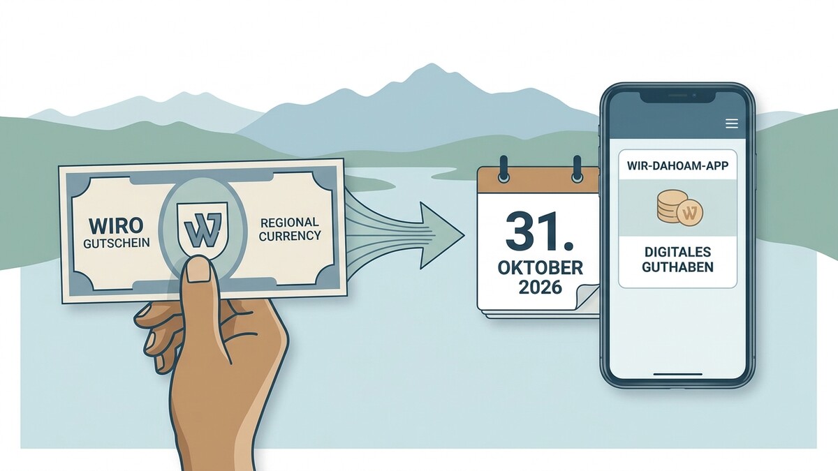 WIRO-Gutschein wird am 31. Oktober 2026 in digitales Guthaben der WIR-Dahoam-App umgewandelt