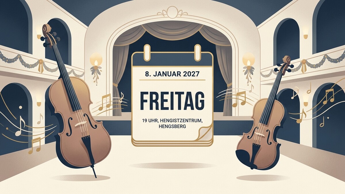 Konzert: Freitag, 8. Jänner 2027, 19 Uhr im Hengistzentrum, Hengsberg