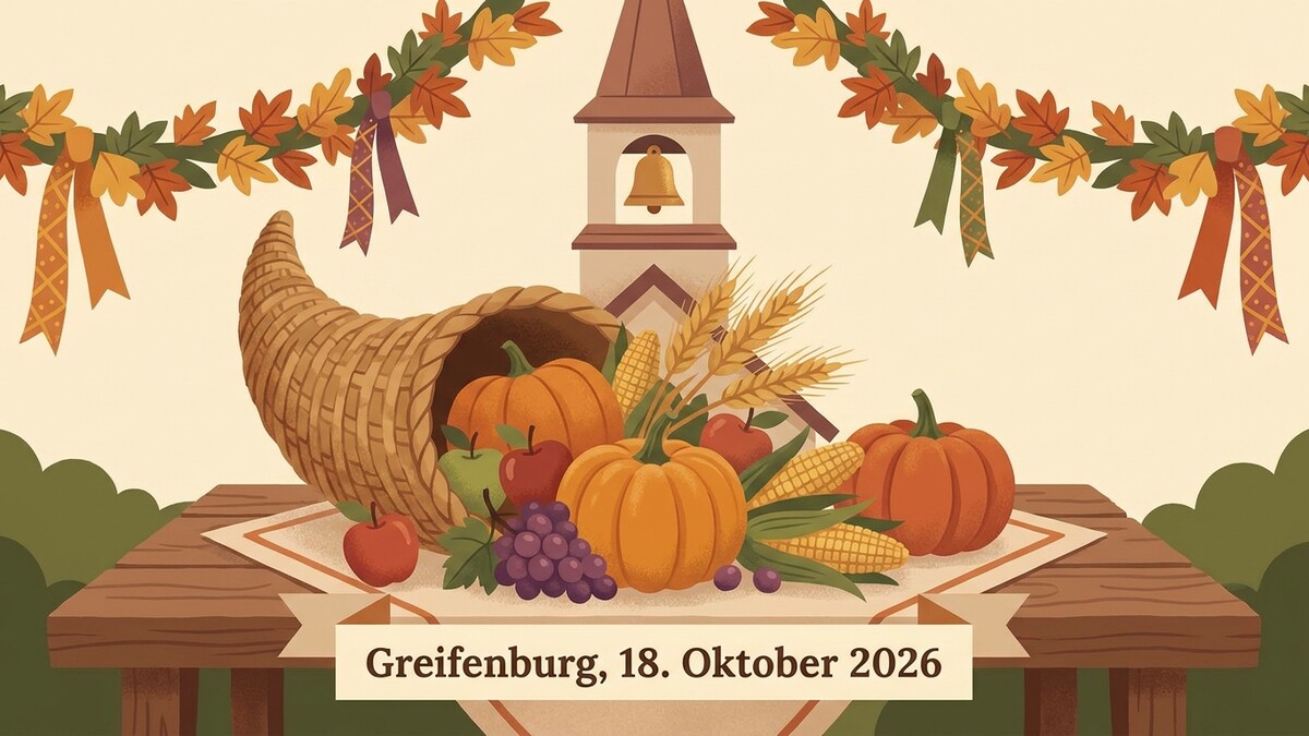 Erntedankfest Greifenburg 18. Oktober 2026 mit Kürbissen und Mais