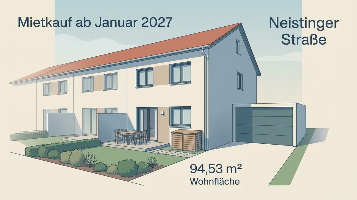 Reihenhaus Neistinger Straße mit Garage und Garten, Mietkauf ab Jänner 2027