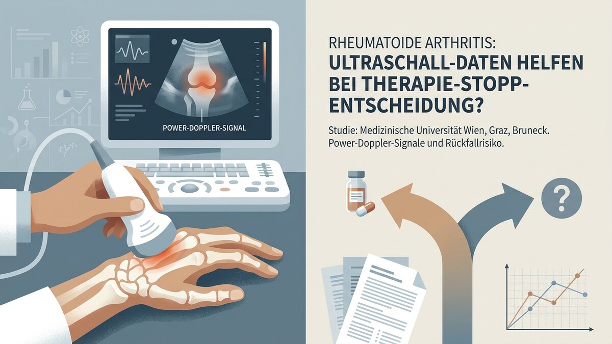 Rheumatoide Arthritis: Ultraschall-Daten helfen bei Therapie-Stopp-Entscheidung? Studie der MedUni Wien.