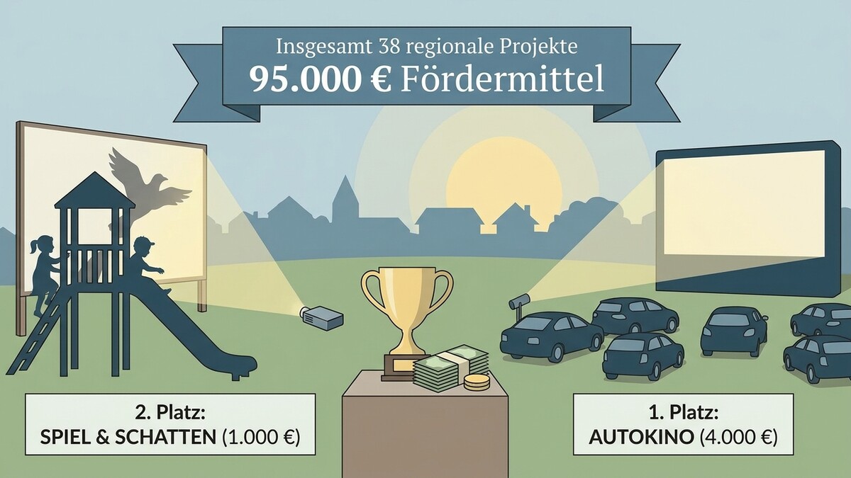 Förderung regionaler Projekte: 95.000 € für Spiel & Schatten und Autokino