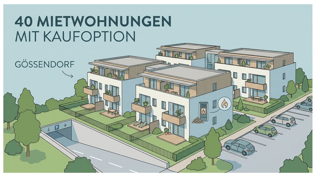 40 Mietwohnungen mit Kaufoption in Gössendorf, Steiermark, Österreich