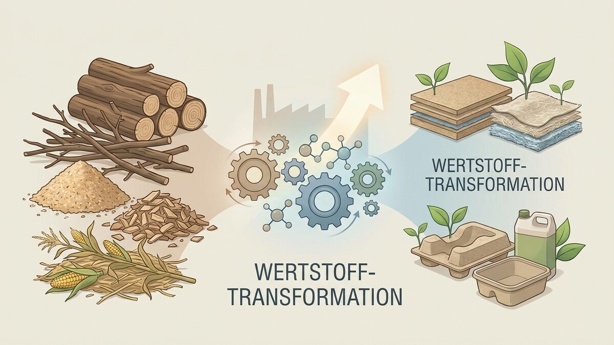 Wertstoff-Transformation: Holz, Mais und Getreide werden zu neuen Produkten verarbeitet