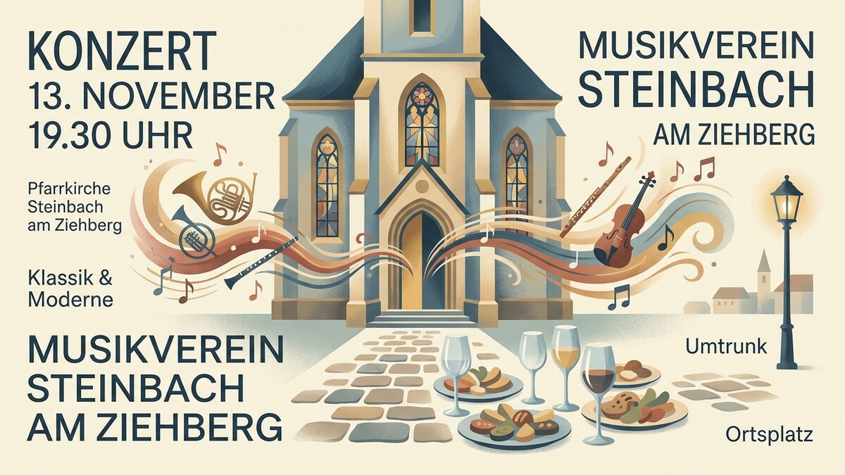 Konzert des Musikvereins Steinbach am Ziehberg in der Pfarrkirche Steinbach am Ziehberg