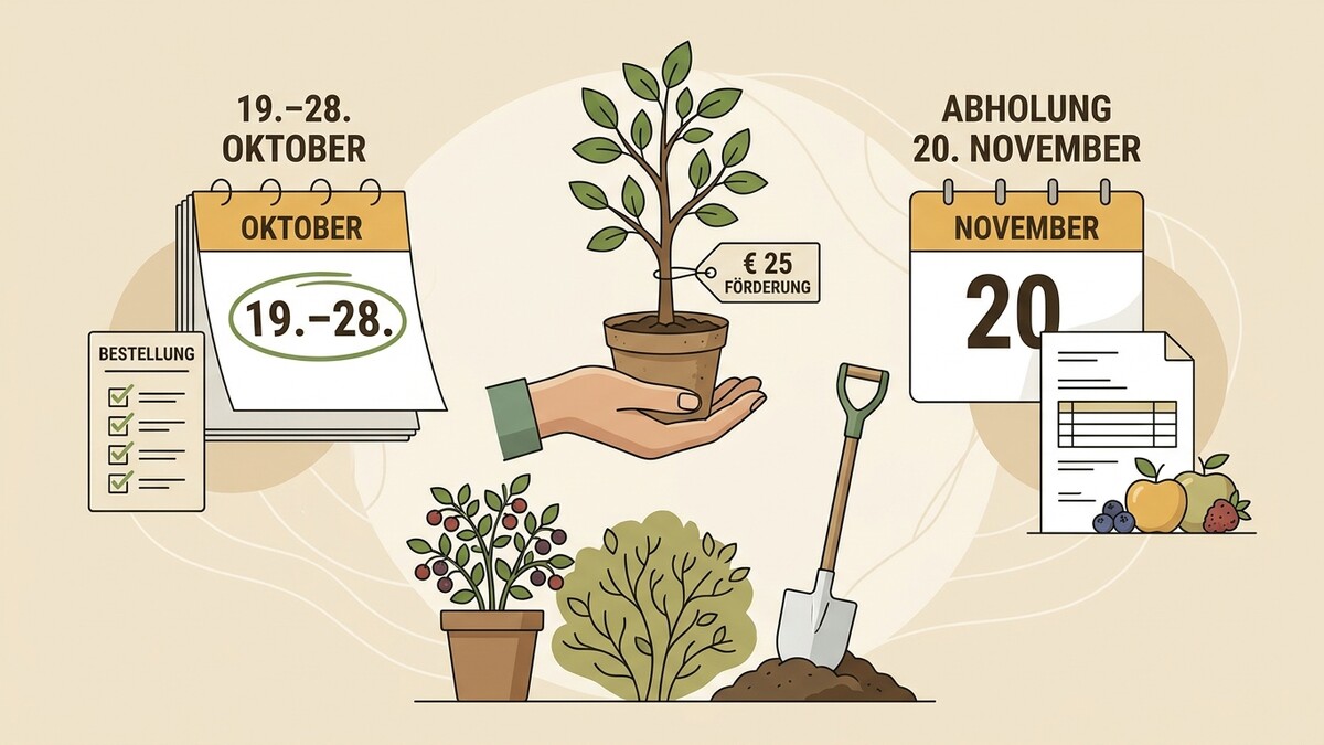 Förderung für Bäume: Bestellung im Oktober, Abholung im November
