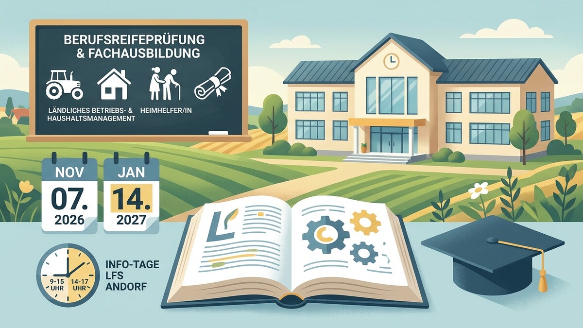 Berufsreifeprüfung & Fachausbildung LFS Andorf mit Info-Tagen