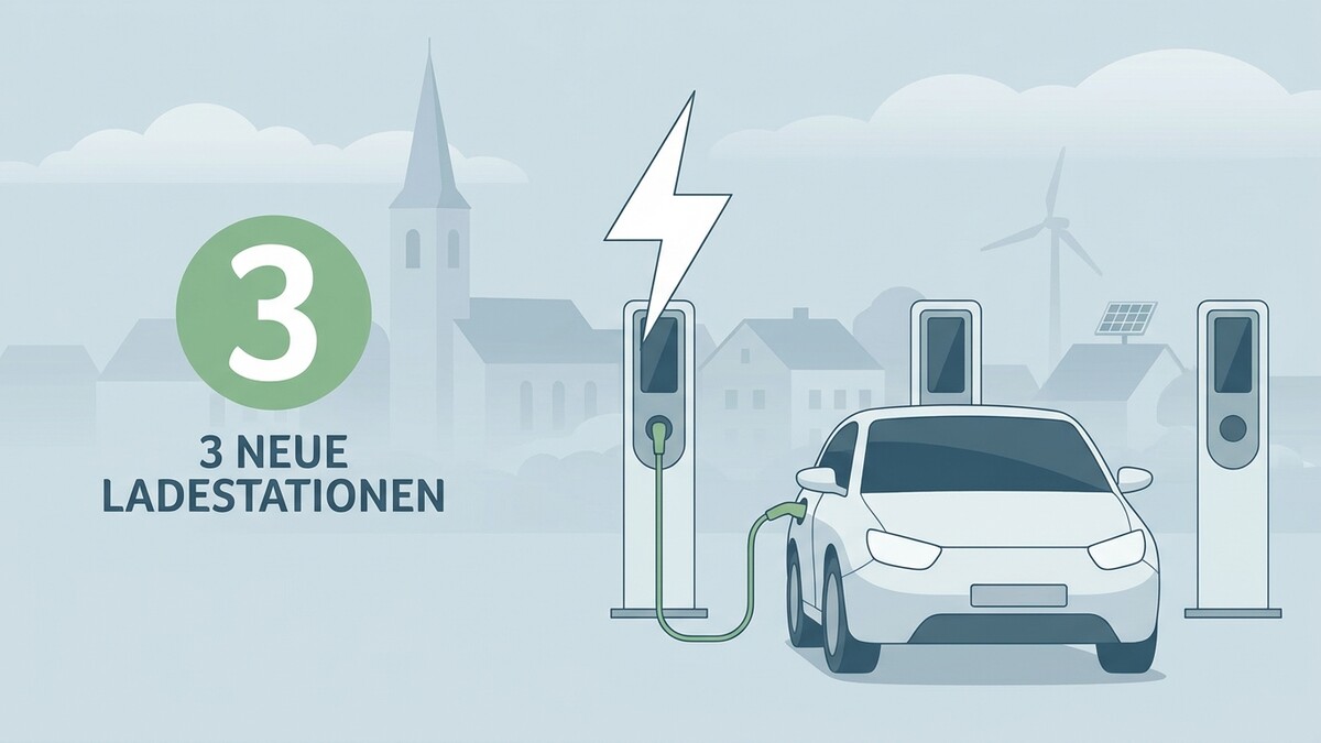 3 neue Ladestationen für E-Autos in ländlicher Umgebung