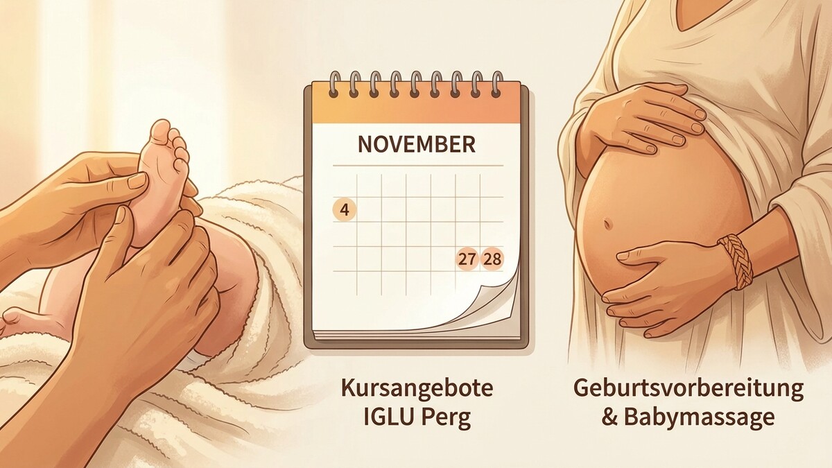 Geburtsvorbereitung & Babymassage: Kalender November, IGLU Perg Kursangebote