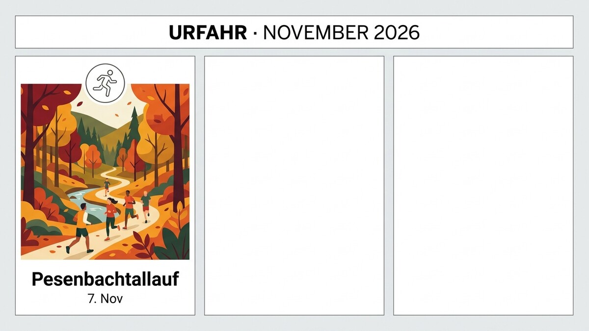 Pesentallauf in herbstlicher Natur mit Läufern auf einem Weg bei Urfahr im November 2026