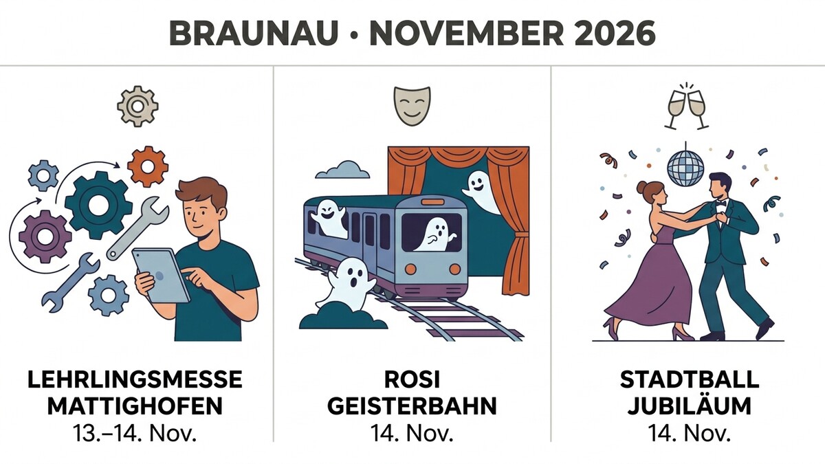 Veranstaltungen Braunau November 2026 Lehrlingsmesse Mattighofen, Geisterbahn und Stadtball