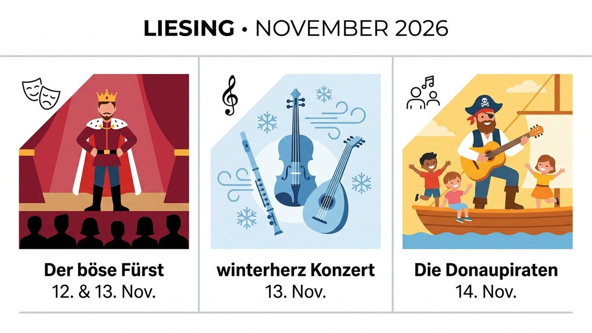 Liesing November 2026: Theaterstück, Konzert und Piraten mit Kindern auf einem Schiff