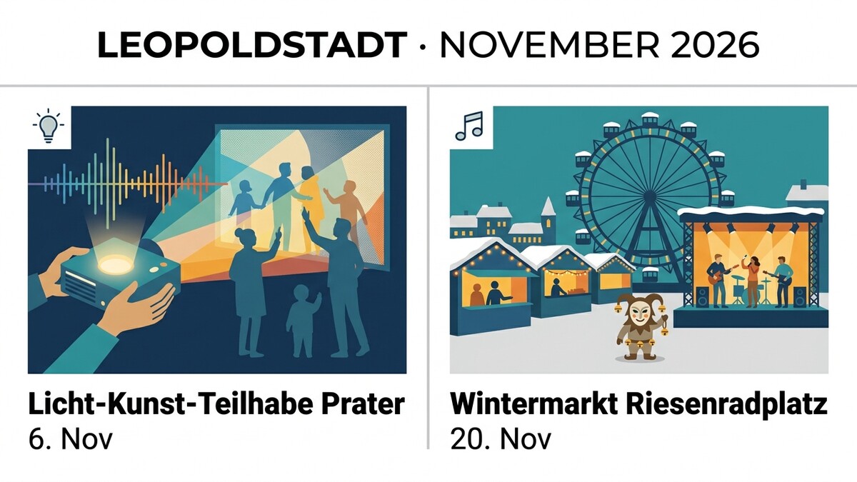 Leopoldstadt Veranstaltungen im November 2026 mit Lichterfest im Prater und Wintermarkt am Riesenradplatz