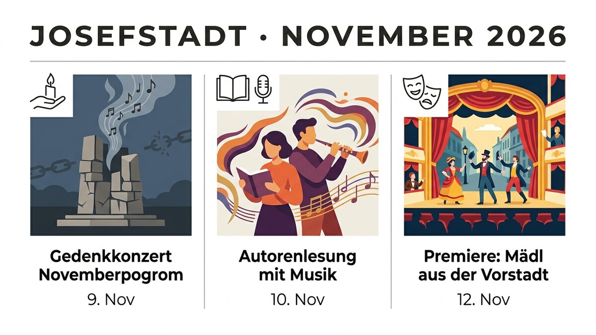 Josefstadt November 2026: Gedenkkonzert, Autorenlesung und Theaterpremiere
