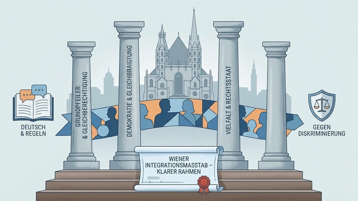 Wiener Integrationsmassstab: Grundpfeiler, Demokratie, Vielfalt, Gegen Diskriminierung