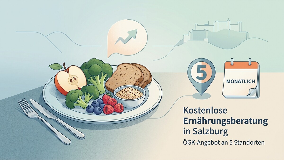 Ernährungsberatung Salzburg: Kostenloses ÖGK-Angebot an 5 Standorten, monatlich