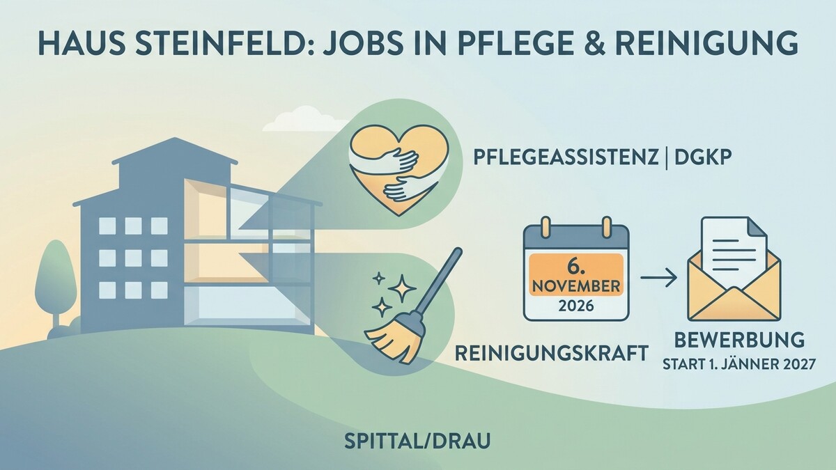 Haus Steinfeld: Jobs in Pflege & Reinigung in Spittal/Drau