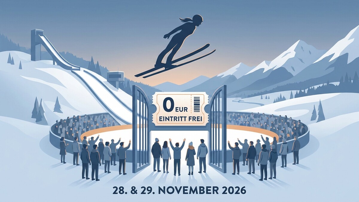 Skispringen: Gratis Eintritt am 28. & 29. November 2026 mit Zuschauern und Schanze