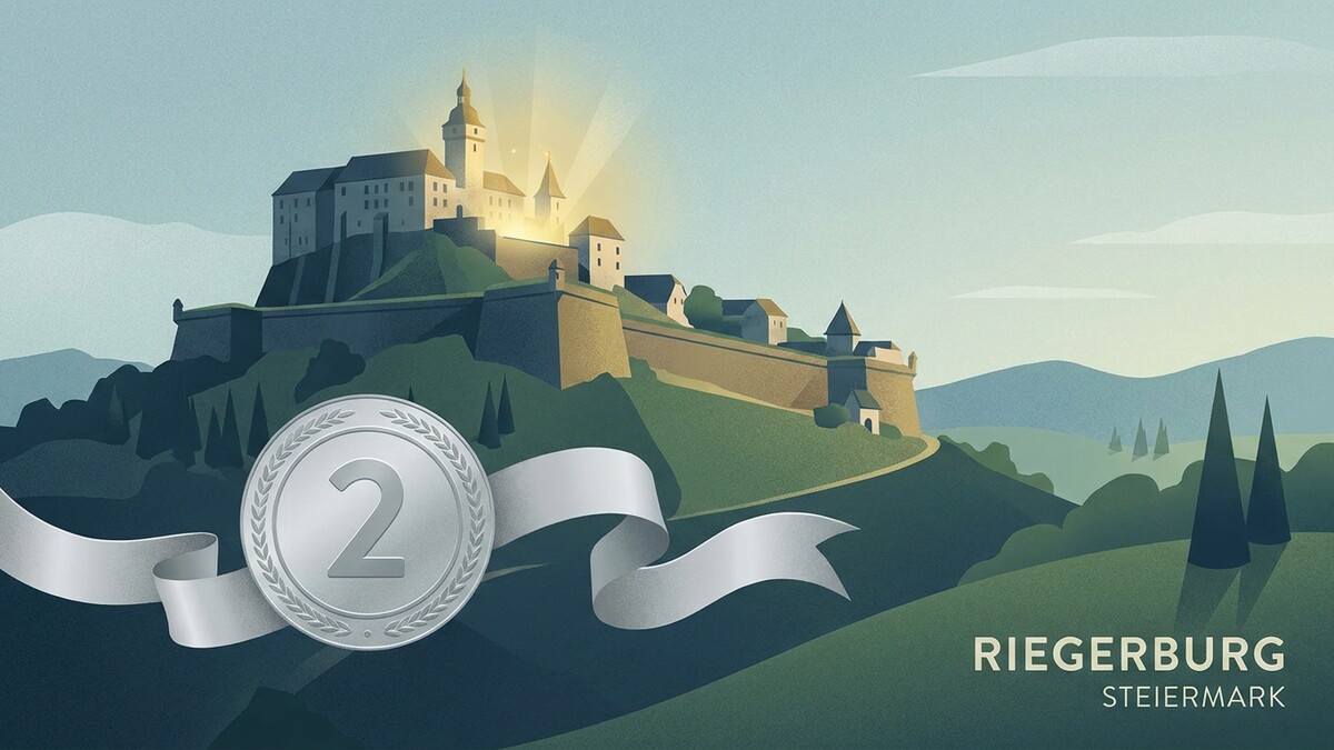 Riegersburg Steiermark mit Ehrenmedaille und Band