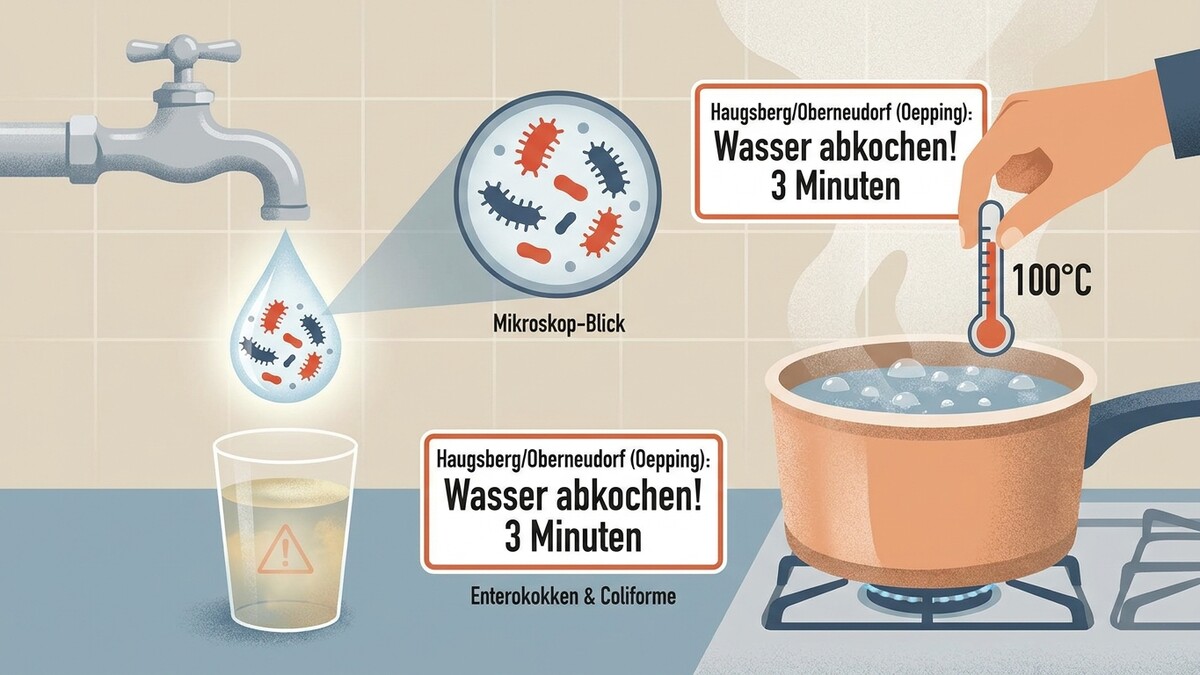 Wasser abkochen Haugberg/Oberneudorf (Oepping) Enterokokken & Coliforme 100°C