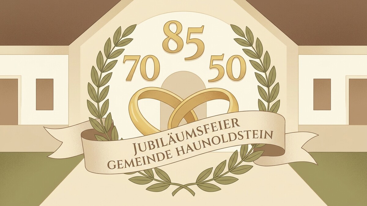 Jubiläumsfeier Gemeinde Haunoldstein mit Lorbeerkranz und Ringen