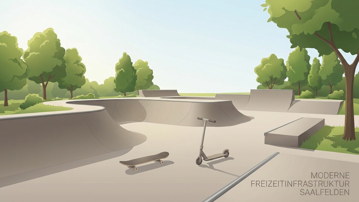 Skatepark mit Scooter und Skateboard in Saalfelden, moderne Freizeitinfrastruktur