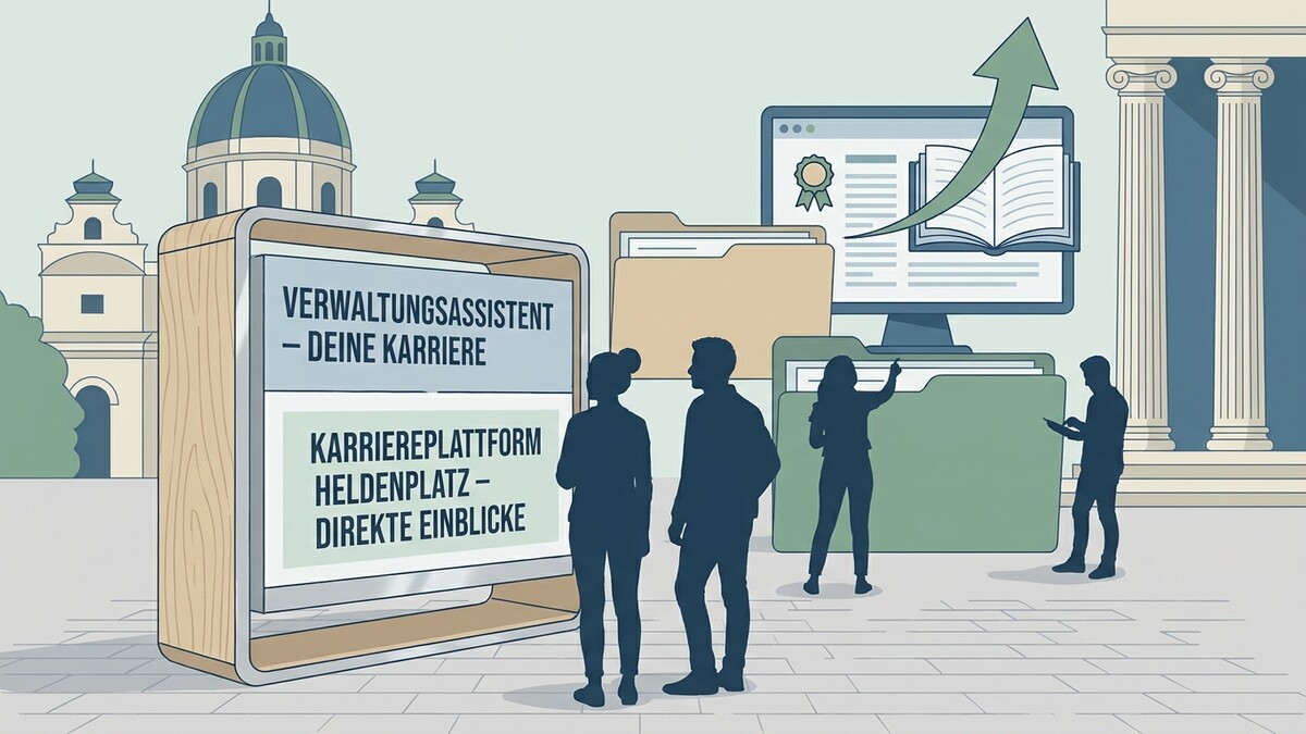 Karriereplattform Heldenplatz: Einblick in die Verwaltungassistenz-Karriere vor historischer Fassade