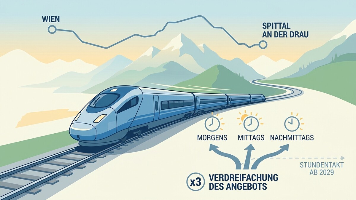 Zugfahrt Wien-Spittal an der Drau, Verdreifachung des Angebots ab 2029