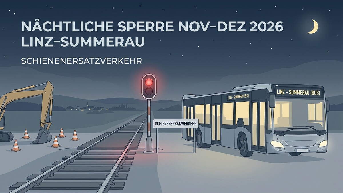 Schienenersatzverkehr Linz-Summerau nächtliche Sperre Nov-Dez 2026 mit Bus
