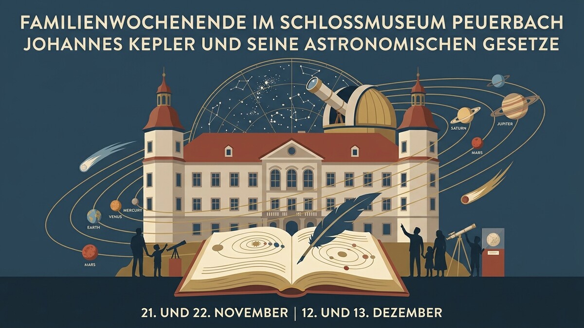 Schlossmuseum Peuerbach: Familienwochenende Johannes Kepler mit Planetenmodellen und Sternen.