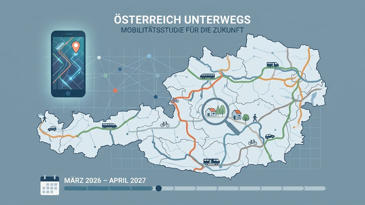 Österreich unterwegs: Mobilitätsstudie mit Karte, Smartphone und Zeitstrahl