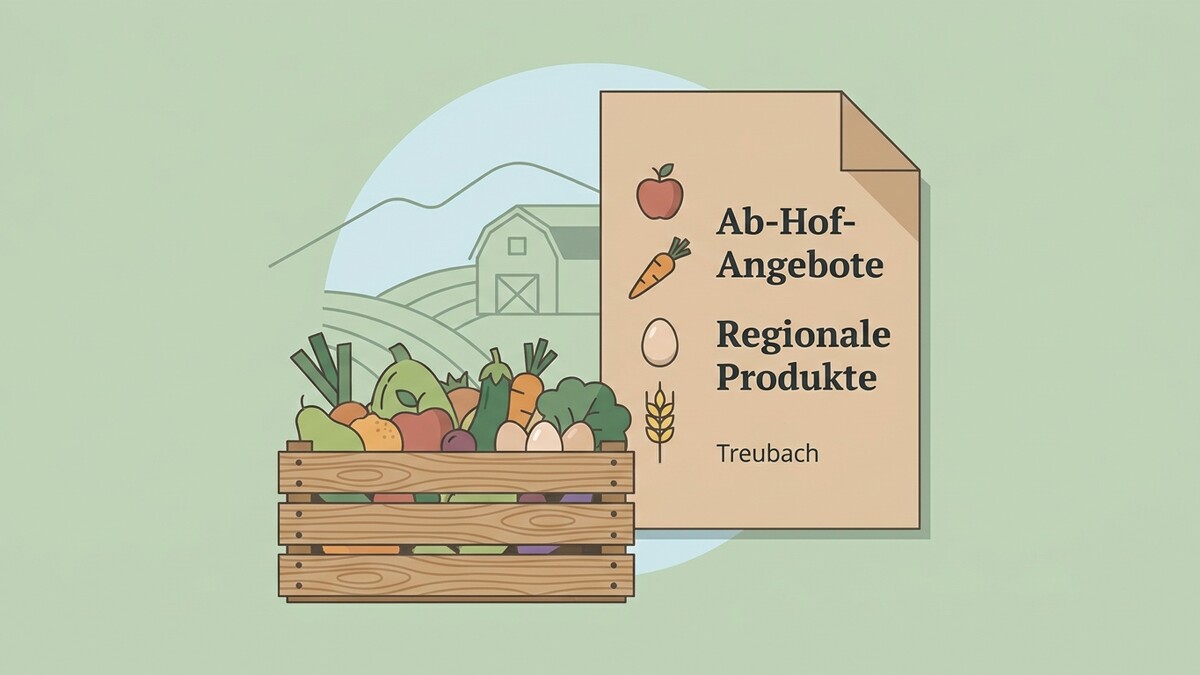 Ab-Hof-Angebote regionale Produkte Treubach mit Obst und Gemüse aus der Region