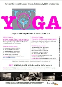Yoga-Kurse in Münichreith: Dr. Arno Böhler unterrichtet Hatha und Herz Yoga in der K Gora.