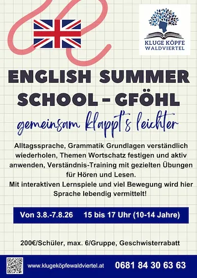 English Summer School Gföhl: spielerisches Lernen für Kinder