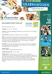 Erlebniswochen: Kinder und Jugendliche bei Sportaktivitäten in der Natur und im Wasser.