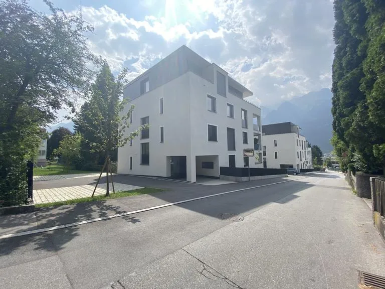 Moderne Wohnhausanlage mit Bergkulisse in Vorarlberg